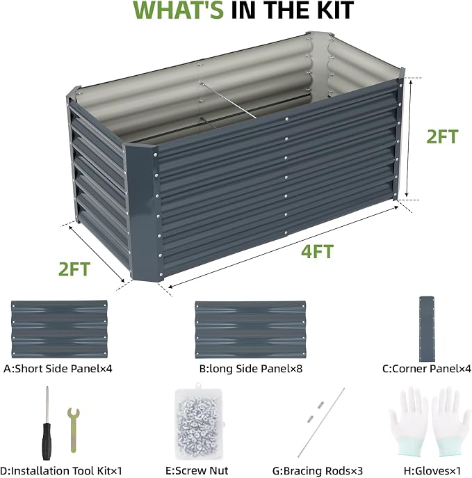 4x2x2ft Raised Garden Bed - Image 2