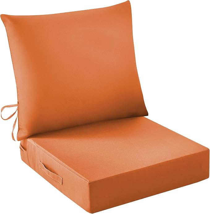 Outdoor Seat Cushion Set, Waterproof & Fade Resistant Patio Chair Cushions by IASEAHK