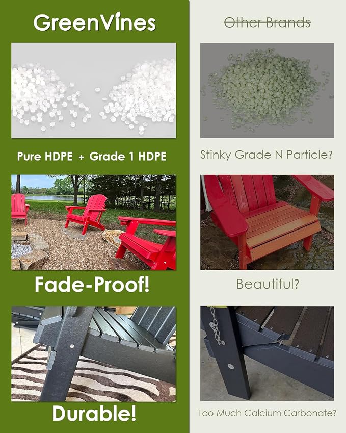 GREENVINES Porch Swing | 51’’ | HDPE Plastic | - Image 8