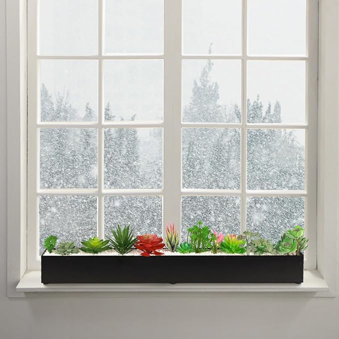 Trough Rectangle Planter Window Sill Planter Box Long Window Planters Modern - Image 7