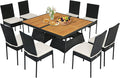 Tangkula 10 Piece Wicker Patio Dining Set, Outdoor Rattan Table & Chairs Set by TANGKULA