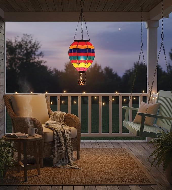 Regal Art & Gift Hot Air Balloon Solar Lantern – Hanging Solar-Powered LED - Image 5
