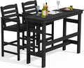 SERWALL Outdoor Bar Table and Chairs Set, Adirondack Bar Chairs Set of 2 and by SERWALL