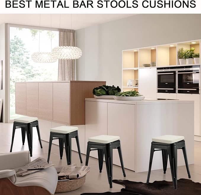 BUYUE Enhanced Anti-Slip Magnetic Bar Stool Cushion 1 Piece, Luxury PU Leather - Image 5