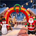 11.8 FT Christmas Inflatables Archway, Blow Up Santa Claus and Snowman by ZXSWONLY