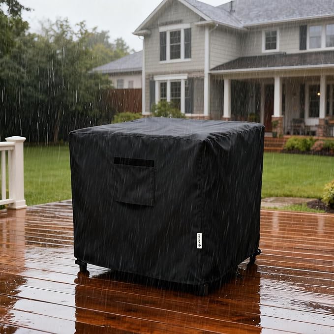 Patio Ottoman Cover, 25W x 25D x 18H inch, Waterproof Square Patio Small Side - Image 8