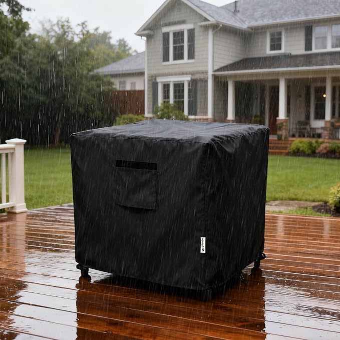 Patio Ottoman Cover, 32W x 32D x 18H inch, Waterproof Square Patio Small Side - Image 8