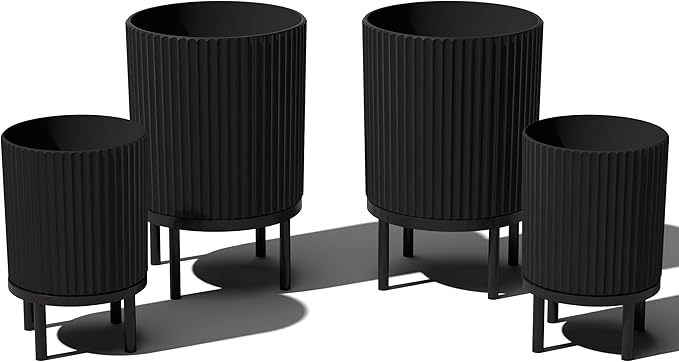 Veradek Demi Series Round Planter w/Stand by VeradekOutdoor