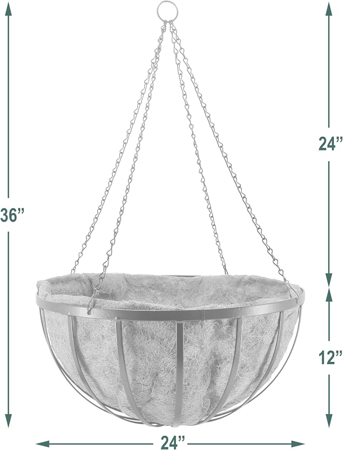 Arcadia Garden Products Round Hanging Planter Basket - Image 4