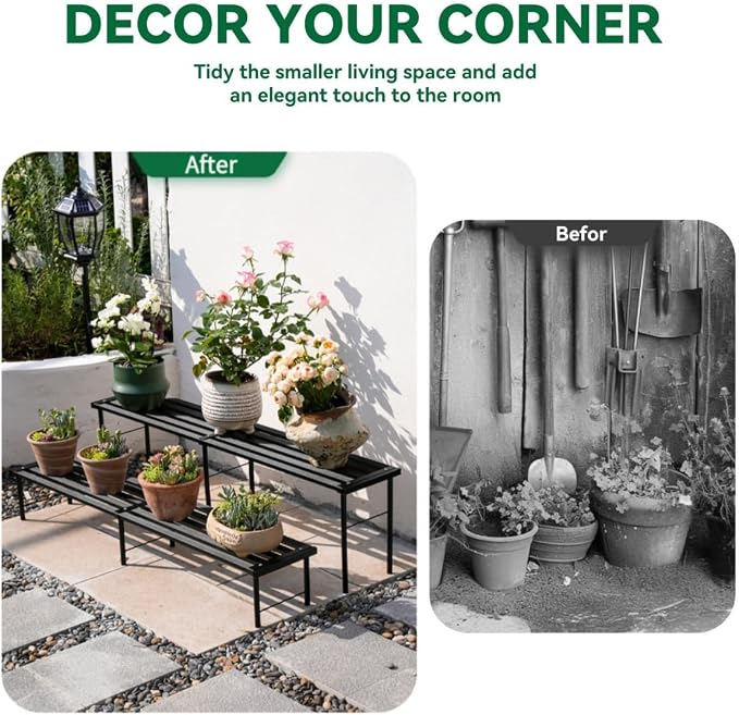 Metal Plant Stand, Rust-proof Aluminum Flower Pot Stand, Heavy Duty Planter - Image 2