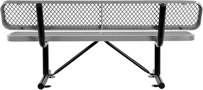 Global Industrial 6'L Heavy Duty Expanded Metal Mesh Bench - Image 7