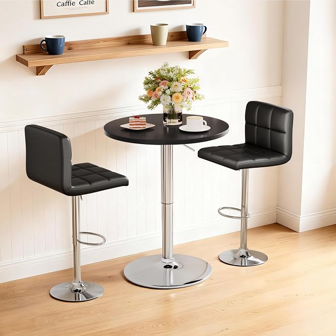 Shahoo Bar Table, Adjustable Height Pub Table 27.4-36 Inches, Cocktail Table - Image 6