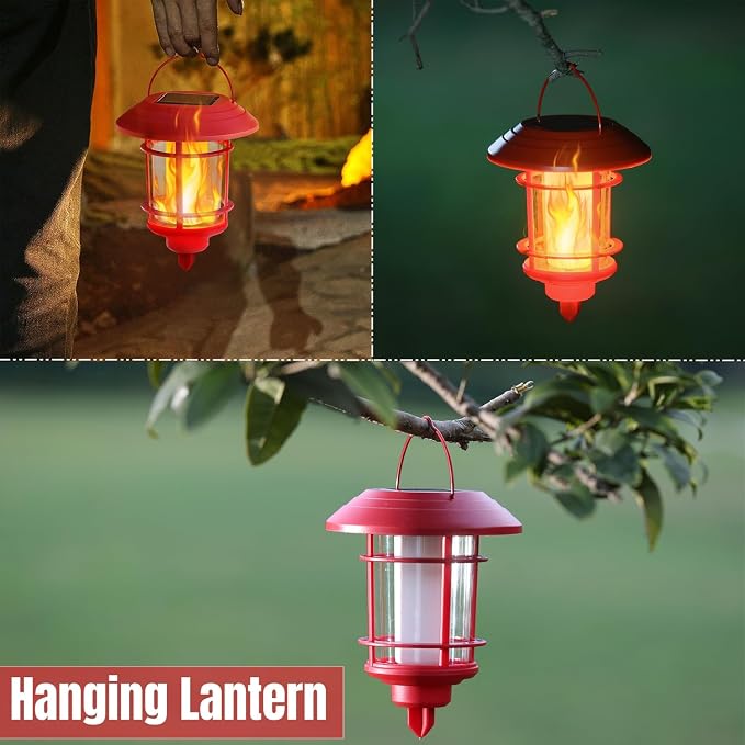 Dynaming 6 Pack Christmas Solar Flame Garden Lights Outdoor, Dual Use - Image 4