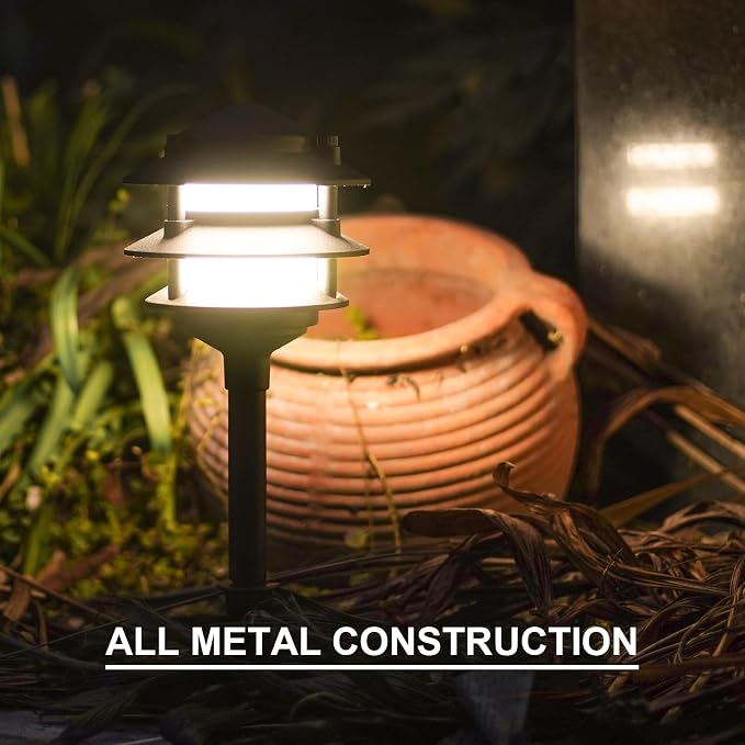 GOODSMANN Landscape Lighting 4PK Pathway Lights Low Voltage 2.2 Watt LED 12V AC - Image 4