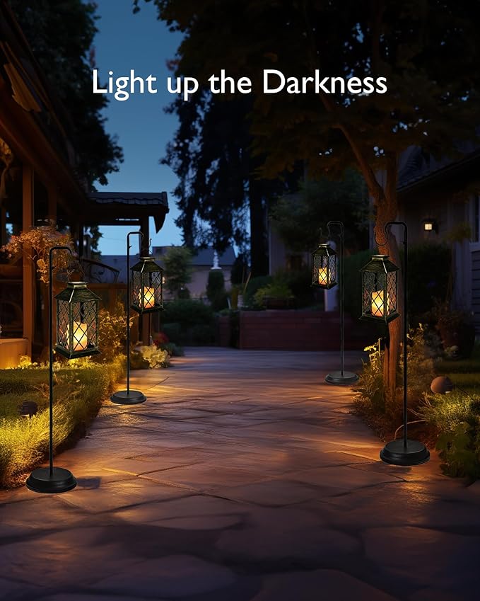 Homemory Solar Lanterns Outdoor Waterproof Hanging - Image 6