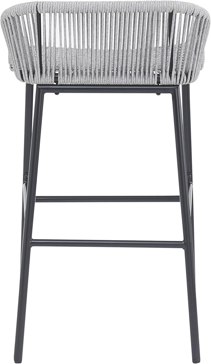 Christopher Knight Home Sivir Outdoor Barstool Set of 2, Patio Woven Rope Bar - Image 17