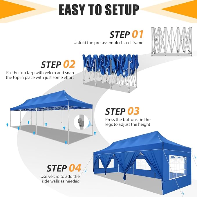 COBIZI 10x30 Heavy Duty Pop up Canopy Tent - Image 5