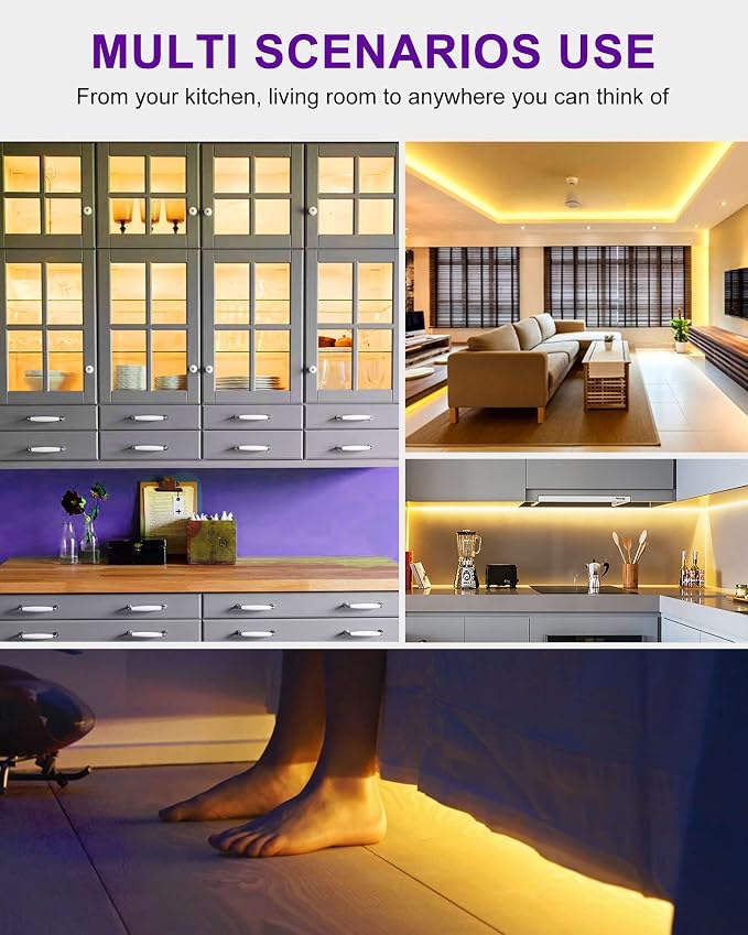 HitLights LED Strip Lights Warm White 3000K, 16.4ft High Density Tape Light - Image 7