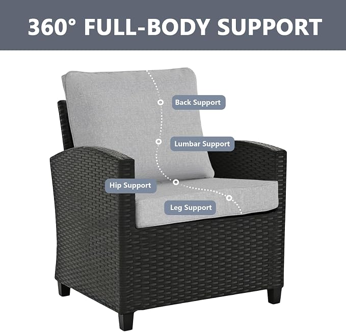 Goodgoods 24 x 28 Outdoor Patio Deep Seat Cushions 2-Pack, 1000+ Hours - Image 5