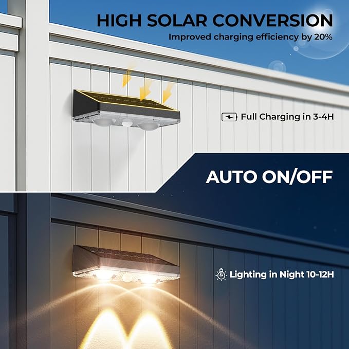 Solar Fence Lights Outdoor 8 Pack – IP65 Waterproof Wireless Solar Deck Lights - Image 4