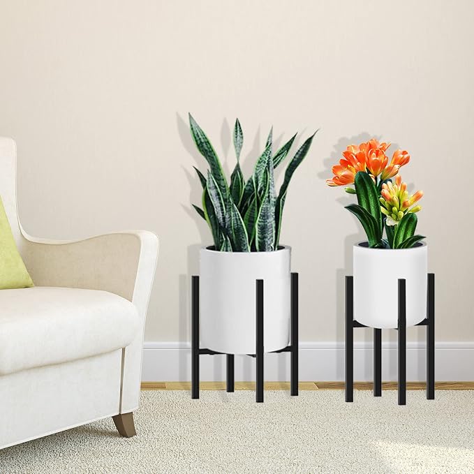 Plant Stand for 10"-16" Plant Pot Indoor Outdoor Corner, Adjustable Metal Heavy - Image 6
