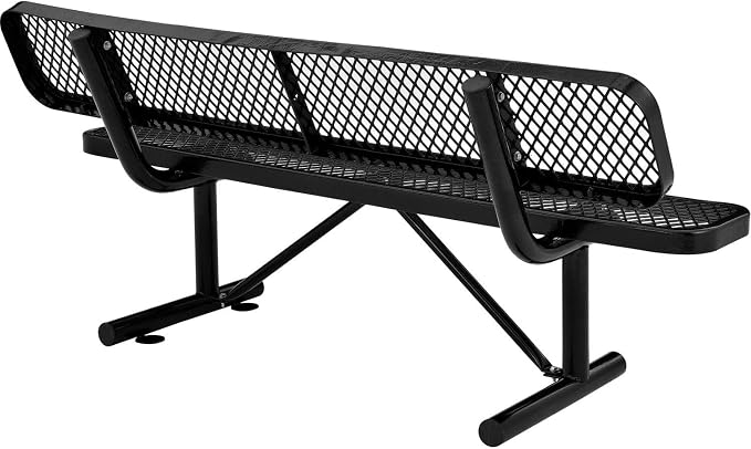 Global Industrial 6'L Heavy Duty Expanded Metal Mesh Bench - Image 4