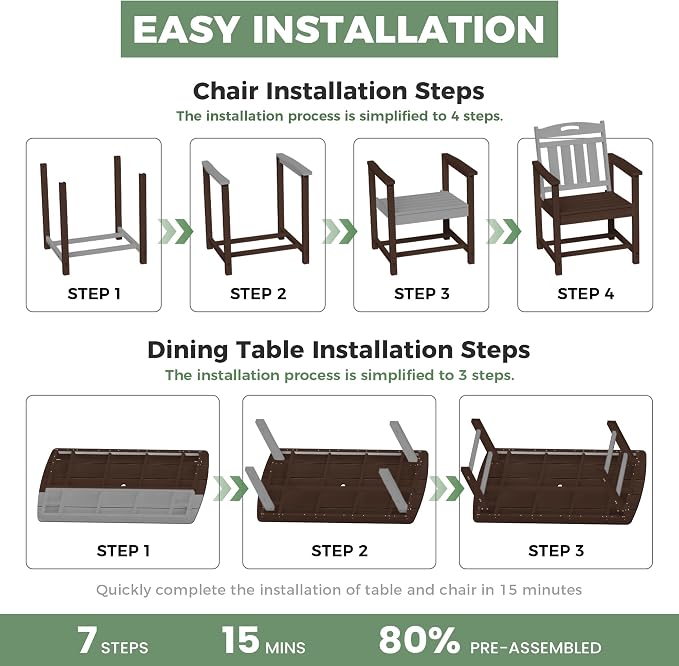 5-Piece Outdoor Dining Furniture Set - Image 9