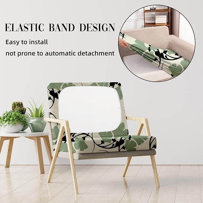 8Pcs Stretch Patio Cushion Covers Outdoor Cushion Cover, Jacquard Stretch - Image 5