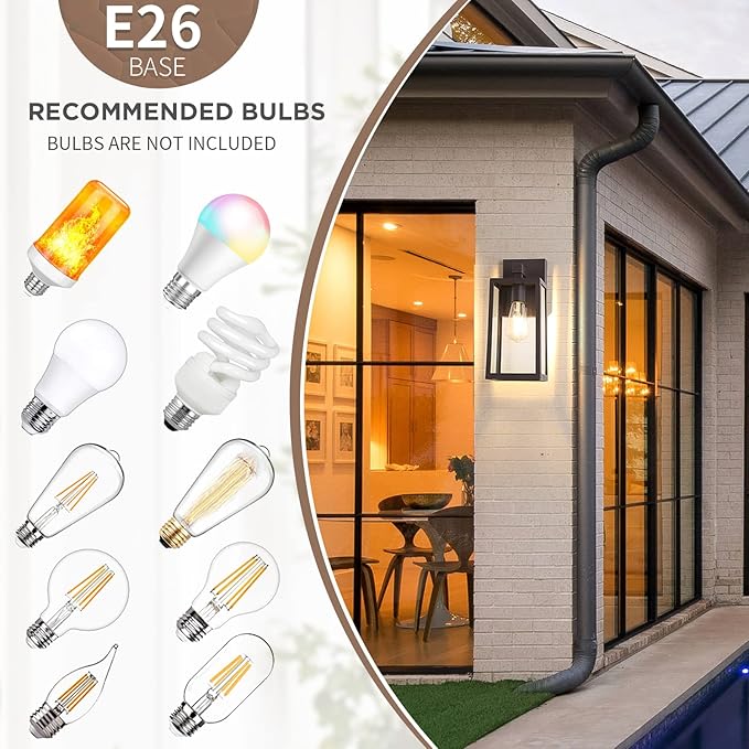 MAXvolador Outdoor Wall Lantern, Exterior Waterproof Wall Sconce Light Fixture - Image 4