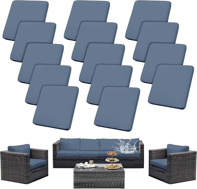 Outdoor Cushion Covers Set, Replacement by SUKAIKEQA