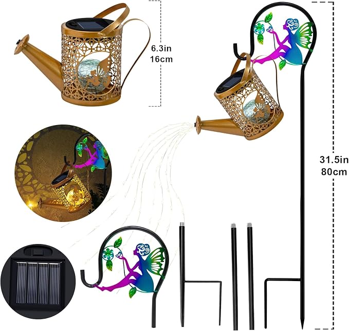 Solar Lights Garden Decorative, Solar Watering Can - Image 5