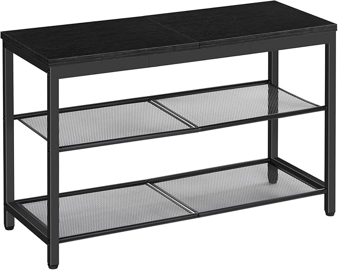 HOOBRO Shoe Bench, 3-Tier Shoe Rack, Industrial Shoe Organizer Storage Bench by HOOBRO