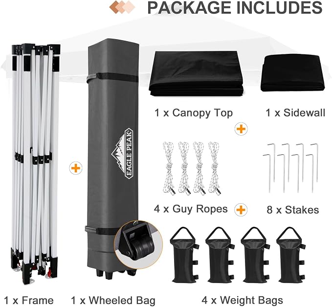 EAGLE PEAK Commercial Canopy 12x12 Pop Up Canopy Tent - Image 9