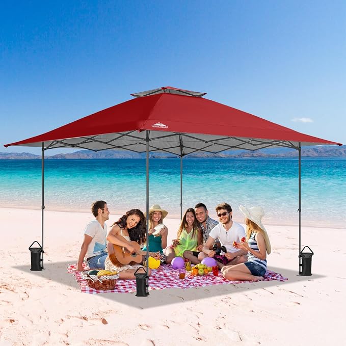 EAGLE PEAK 13x13 Straight Leg Pop Up Canopy Tent Instant Outdoor Canopy Easy - Image 8
