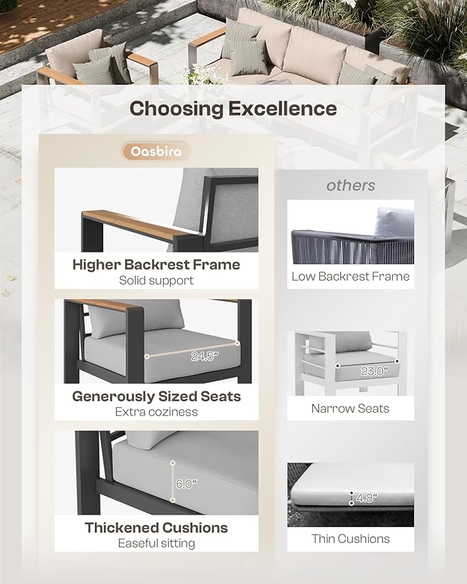 Aluminum Outdoor Patio Furniture Set - Image 2