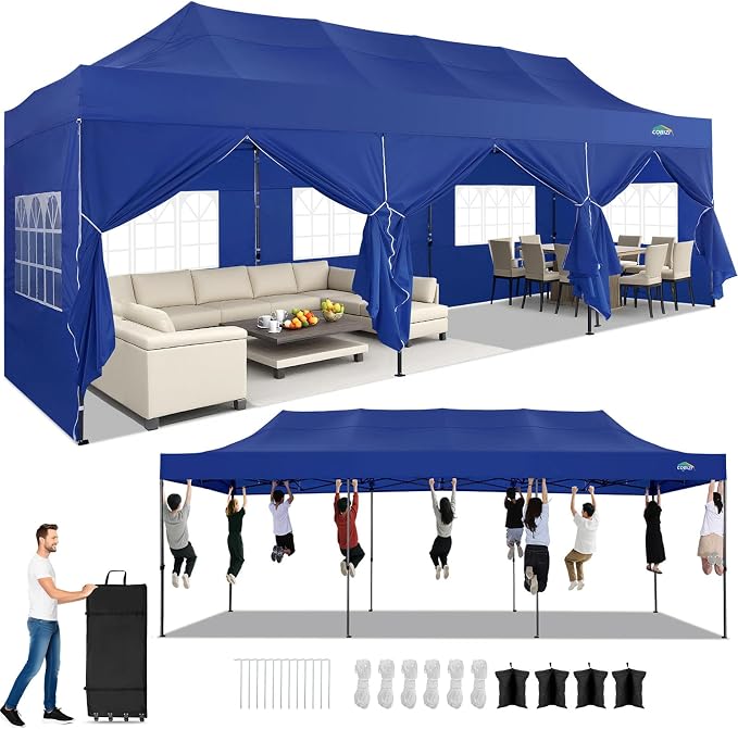 COBIZI 10x30 Pop up Canopy Heavy Duty by COBIZI