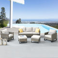 Belord Wicker Patio Furniture 5 Piece Outdoor Sofa Set, Oversize Outdoor Dining by Belord
