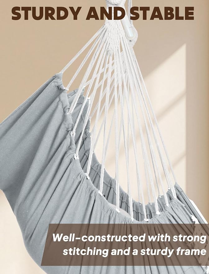Chihee Hammock Chair Hanging Swing Max 500 Lbs 2 Cushions Included Metal - Image 5