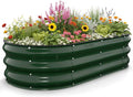 Kesfitt Raised Garden Bed, Oval Open-Bottom Design, 12-Inch Deep by Kesfitt