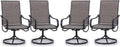 PHI VILLA Patio Swivel Dining Chairs Set of 4 Outdoor Metal Chair by PHIVILLAThepioneerofcomfortablehouseholdsupplies
