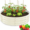 Round Galvanized Raised Garden Bed, Flowers & Herbs, Heavy Duty Rust-Resistant by Unknown