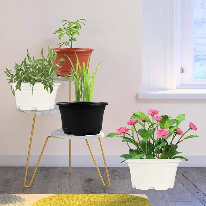 5 Packs 13 inch Plant Pot Modern Decorative Garden Pot - Image 5