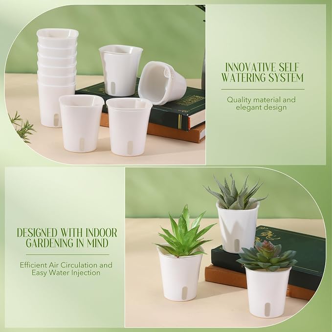 30 Pcs 3 Inch Self Watering Pots Self Watering Planters - Image 2
