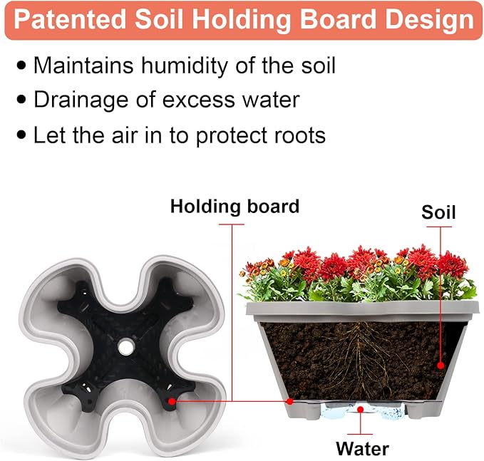 GameXcel Vertical Planter 4 Tier Stackable Planters Garden Planters Strawberry - Image 3