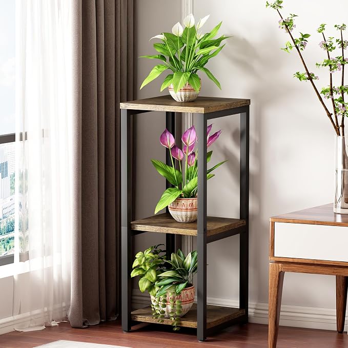 Plant Stand Indoor Corner Tall 3 Tier Metal Modern Flower Storage Plant Shelf - Image 4