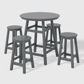 WestinTrends Malibu 5-Piece HDPE Outdoor Patio Dining Bar Bistro Table Set by WestinTrends