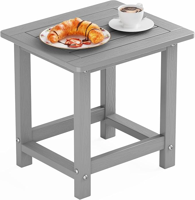 YEFU Outdoor Side Table for Patio: 16" HIPS Weather by YEFU