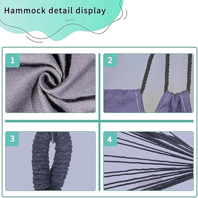 YUCAN Hammock Chair Stand with Hanging Swing Chair Included, Weather Resistant - Image 5