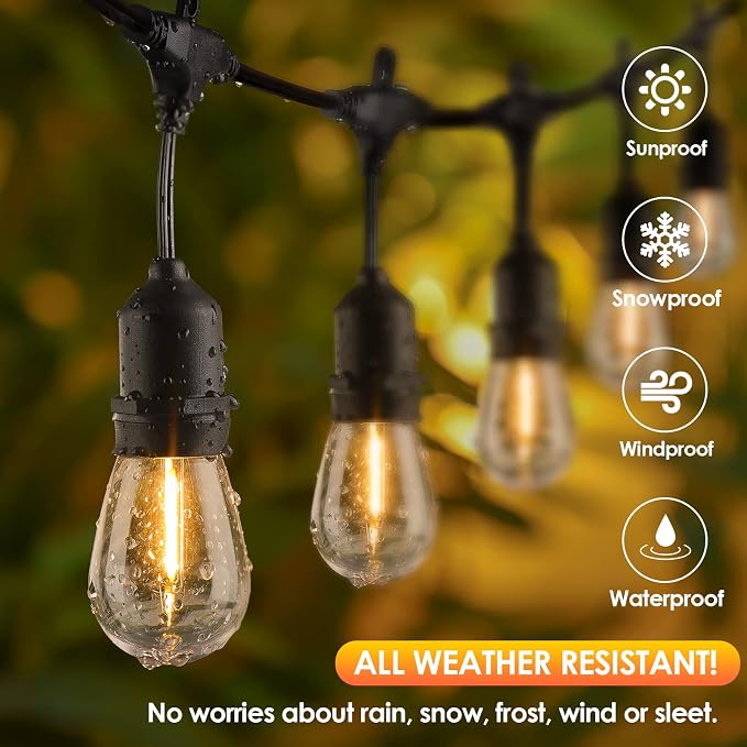 Mlambert 2 Pack 96FT Outdoor String Lights - Image 3