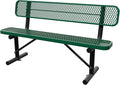 6 Feet Steel Park Bench for Outside, Outdoor Bench by Sunnibety